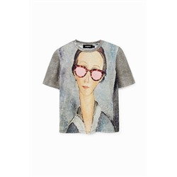 Camiseta retrato obra de arte
