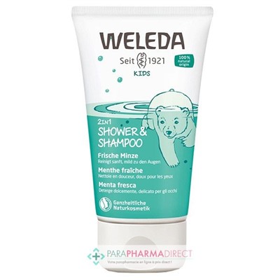 Weleda Enfant Kids Crème de Douche 2 en 1 Menthe Fraiche 150ml