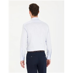 Açık Mavi Slim Fit Uzun Kollu Basic Gömlek