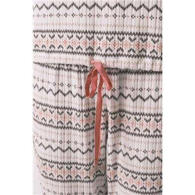 Pijama largo punto cálido suave cenfas multicolor