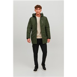 Parka con capucha Verde oscuro
