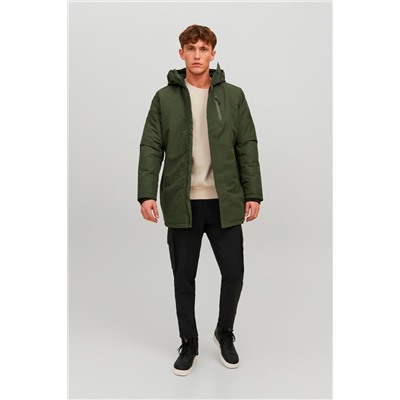 Parka con capucha Verde oscuro