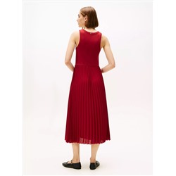 Pleated Mix Media Tank Dress