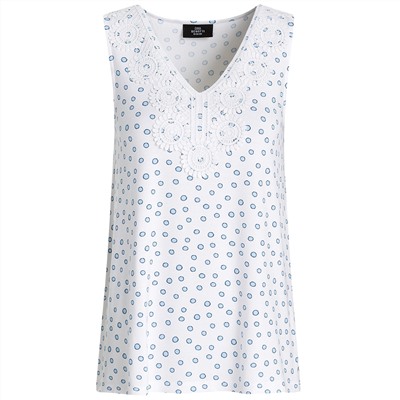 Damen Top mit Makramee-Spitze