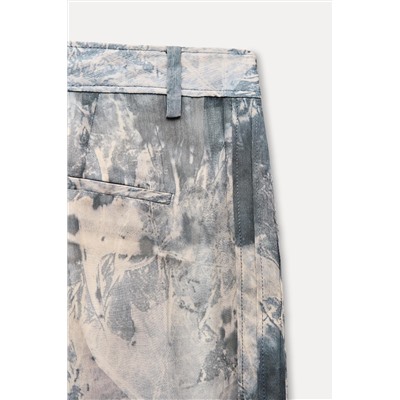 ZW COLLECTION PRINTED STRAIGHT-LEG TROUSERS