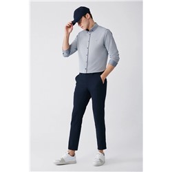 Avva Lacivert Bi-stretch Beli Lastikli Lightweight Relaxed Fit Chino Pantolon A31Y3200