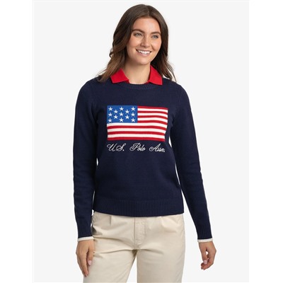 FLAG CREW NECK SWEATER