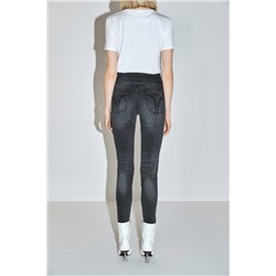 Vaquero skinny fit de tiro alto Negro