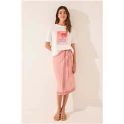 Camiseta boxy 100% algodón blanco