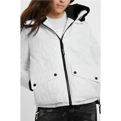 Chaqueta acolchada corta capucha