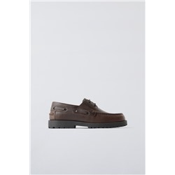 LEATHER DECK SHOES