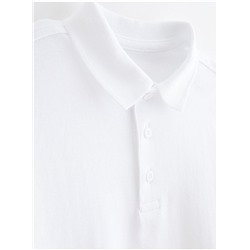 White Short Sleeve School Polo Shirts 2 Pack