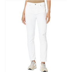 AG Adriano Goldschmied  Ex-Boyfriend Slouchy Slim in Classic White Destructed