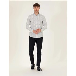 Siyah Slim Fit Kanvas Pantolon