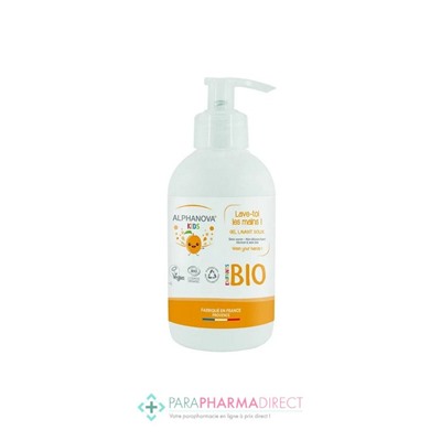 Alphanova Kids Gel Lavant Mains Abricot 250 ml