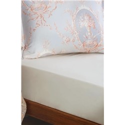 Manon King Size Plus %100 Pamuk Ranforce Lastikli Çarşaf - Ekru