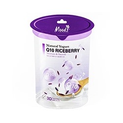 ТКАНЕВАЯ МАСКА С ЙОГУРТОМ И БУРЫМ РИСОМ 3D 35 МЛ / MOODS NATURAL YOGURT RICEBERRY Q10 FACIAL MASK 35 ML