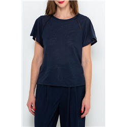 Camiseta de lino Azul marino