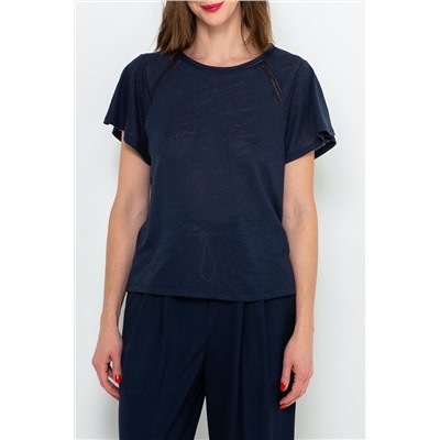 Camiseta de lino Azul marino