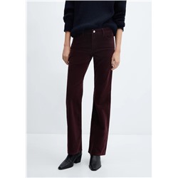 Pantalón flare tiro medio pana