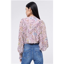 Blusa de seda Rosa claro