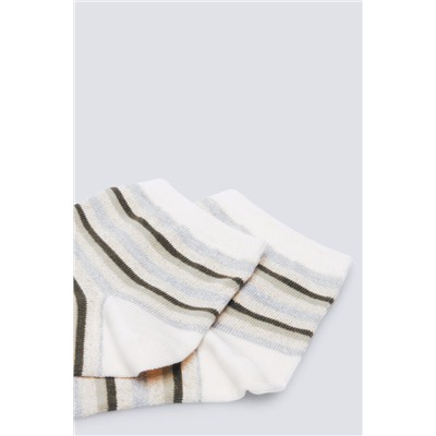 Calcetín corto rayas lurex