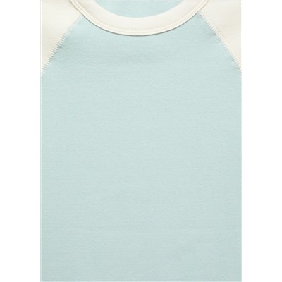 Camiseta algodón bicolor