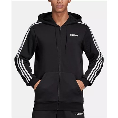 adidas Men's Essentials 3-Stripes Fleece Zip Hoodie