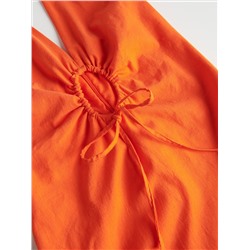 Midikleid aus Leinenmischung