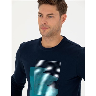 Lacivert Regular Fit Sweatshirt
