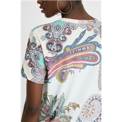 Camiseta manga corta paisley