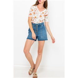 Camiseta Crudo y rosa
