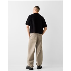 Skater-fit trousers with lobster clasp