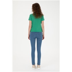 Kadın Açık Mavi Toothpick Fit Jean Pantolon