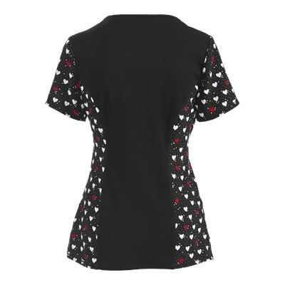 Cherokee Infinity Scrubs Lots Of Love Antimicrobial Print Top