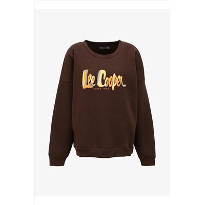 Lee Cooper O Yaka Kahve Kadın Sweatshırt 241 LCF 241001 TILA KAHVE 5003069069