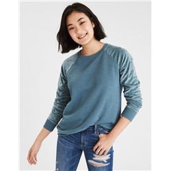 AE VELVET RAGLAN CREW