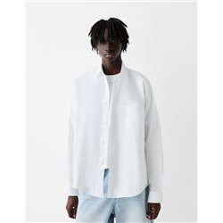 Boxy long sleeve Oxford shirt