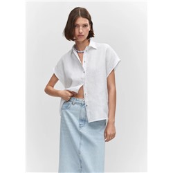 Camisa lino manga corta
