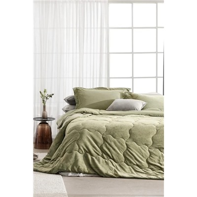 Kaira Tek Kişilik Comforter Set - Haki