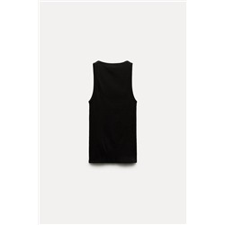 RIBBED COTTON TANK TOP