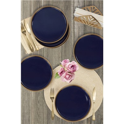 Keramika Kobalt Gold File Nordic Pasta Tabağı 22 cm 6 Adet ST039006F433A841700MAEF400