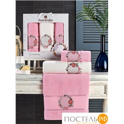 11777 Комп. Пол. MERZUKA махр. в короб. (50x90/2)(70х140/1) 3 шт. CEREMONY светло-розовый