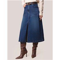 Джинсовая юбка из плотной эластичной джинсы 13.8OZ.