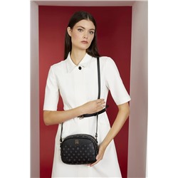 Pierre Cardin Siyah Monogram Kadın Omuz Çantası 05PO22Y1534