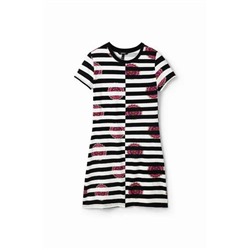 Vestido corto slim rayas