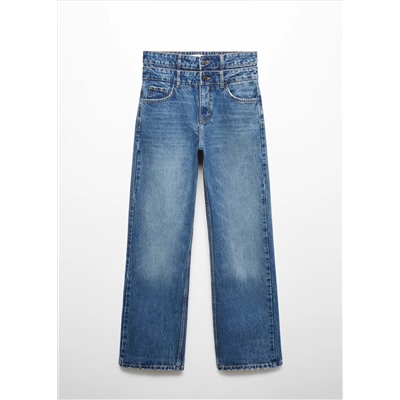 Jeans rectos doble cintura