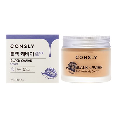 CONSLY Black Caviar Anti-Wrinkle Cream Крем для лица против морщин с экстрактом черной икры 70мл