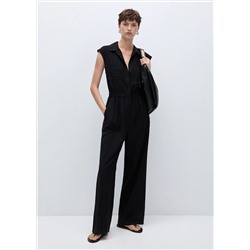 Mono bolsillos cuello camisero