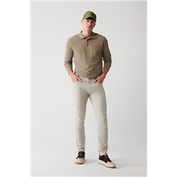Avva Erkek Taş Armürlü Esnek 5 Cepli Slim Fit Dar Kesim Kanvas Pantolon E003007